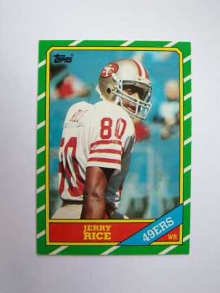 1986 Topps Football 161 Jerry Rice (san Francisco 49 
