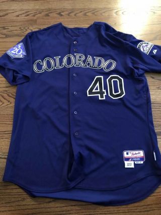 Bo Mclaughlin Game Jersey With 20th Anniversary Patch Mlb Authenticated