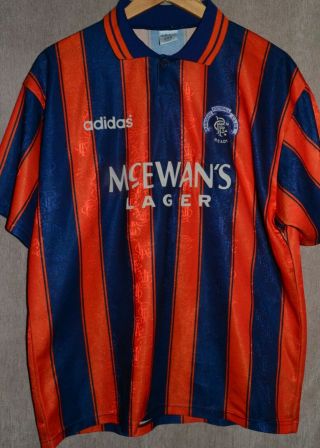 Glasgow Rangers Fc 1993 1994 Away Shirt Camiseta Jersey Adidas Kit Size 40 / 42