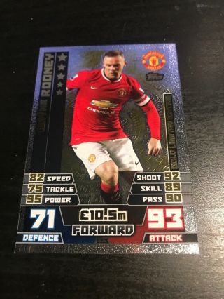 Match Attax Attack 14/15 2014/15 Le3 Wayne Rooney Gold Limited Edition