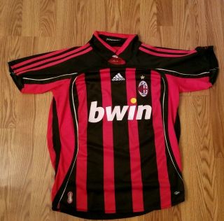 Ultra Rare Adidas Ac Milan Home Soccer Football Jersey 2006 2007 Ronaldo