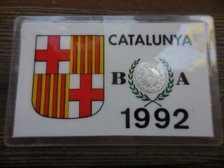 1992 Unc Barcelona Olympic Games Silver Coin Catalunya