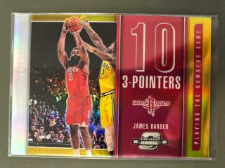 James Harden 2018 - 19 Contenders Optic Playing The Numbers Game Gold 02/10 Bm1