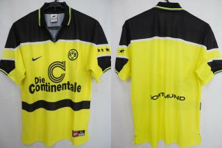 1997 Borussia Dortmund Bvb Jersey Shirt Trikot Home Nike Die Continentale M