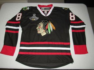 Patrick Kane 88 Chicago Blackhawks Black Reebok Ccm Hockey Jersey Adult Size 48