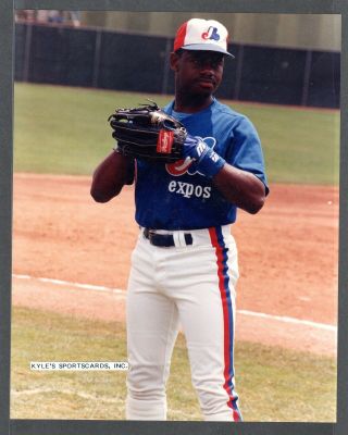 Marquis Grissom Expos Unsigned 8 - 1/8 X 10 Color Snapshot 2