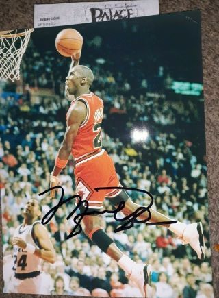 Michael Jordan Autographed Photo 8x10 With Ticket Stub