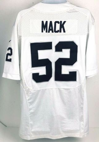 Nike Khalil Mack 52 Oakland Raiders White NFL Jersey Men Size 48/L 2