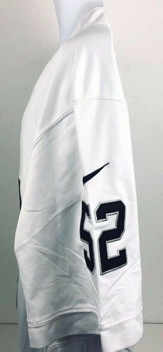 Nike Khalil Mack 52 Oakland Raiders White NFL Jersey Men Size 48/L 4