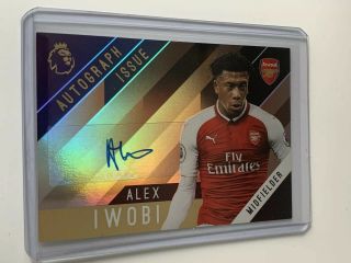 2017 - 18 Topps English Premier League Gold Autographs Ai Alex Iwobi Autograph