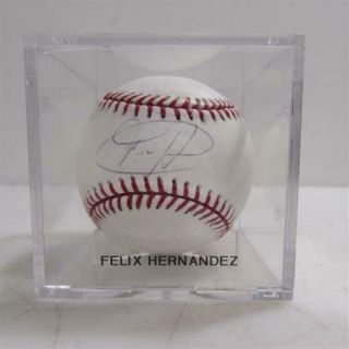 Autographed Seattle Mariners Baseball Felix Hernandez 1/29/2006 In Case