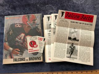 1966 Atlanta Falcons 1st Game Vs Browns Nfl Inaugural Football Game Program,  More