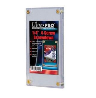 (10) Ultra Pro 4 Screw Screwdown Recessed Sports Card Holder Pvc