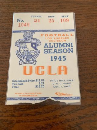 1945 Ucla Football Alumni Season Pass