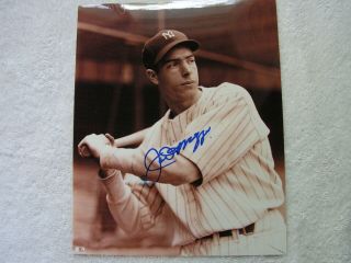 Joe Dimaggio Signed Autographed 8 X 10 Sepia Photo Yankees Hall Of Fame