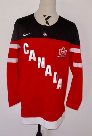 Hockey Canada 2014 Nike Xl Jersey Iihf 100 Year Anniversary Team Red