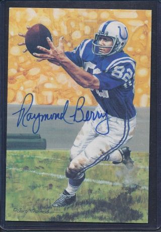 Raymond Berry Signed 1990 Goal Line Art Card Autograph Auto Psa/dna Ad70387