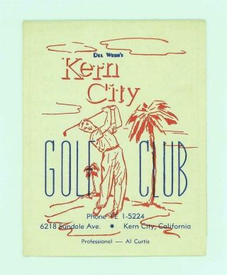 Kern City,  Ca.  Vintage 1950 