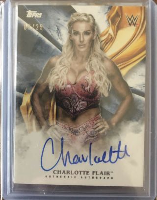 Charlotte Flair 2019 Wwe Undisputed Blue On Card Auto 05/25