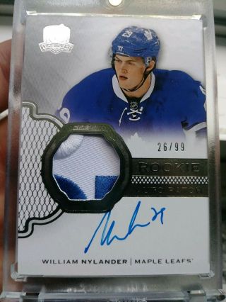 2016 - 17 Ud The Cup Rookie Patch Auto William Nylander Rc Autograph 26/99 Logo