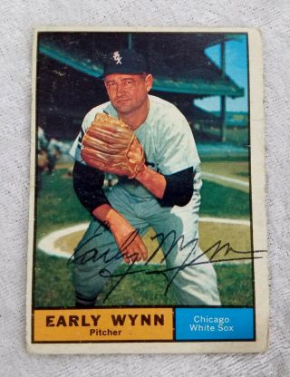 Early Wynn Autographed Signed 1961 Topps Card White Sox Jsa Certified Auto