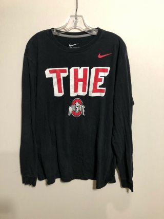 Nike The Ohio State Buckeyes Black Graphic Long Sleeve Shirt Xl