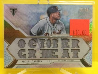 Miguel Cabrera 2018 Topps Triple Threads October Great Patch Relic 25/36 Tigers