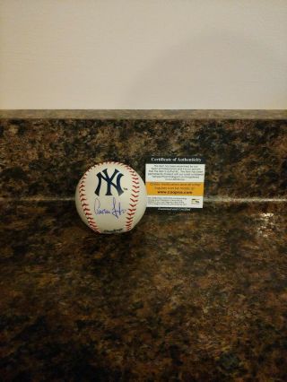Aaron Judge Single Signed Baseball Autographed Auto Mlb Hologram Ny Yankees