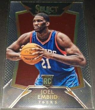 Joel Embiid 2014 - 15 Panini Select Concourse Level Rookie Card (no.  90)