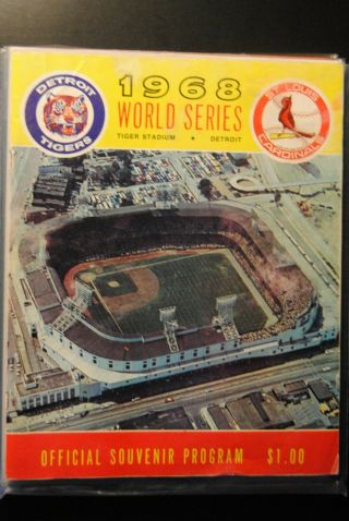 1968 Detroit Tigers Vs St Louis Cardinals World Series Baseball Program