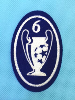 Uefa Champions League 6 Times Trophy Sleeve Soccer Patch / Football Badges