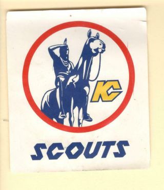 Vintage Kansas City Scouts Nhl Hockey Window Sticker 1974