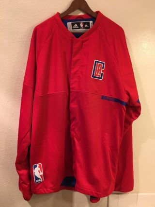 Los Angeles Clippers Authentic Adidas Game - Worn Practice Warm - Up Jacket (3xl)