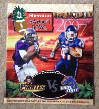 Wow 2007 Ncaa Sheraton Hawaii Bowl @ Aloha Stadium Boise State Vs East Carolina