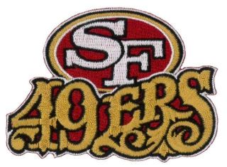 Sf San Francisco 49ers Vintage Rare Embroidered Iron On Patch 3.  5 " X 2.  5 "