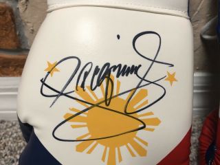 MANNY PACQUIAO SIGNED AUTO PAIR CLETO REYES BOXING GLOVES PSA Mayweather PROOF 2