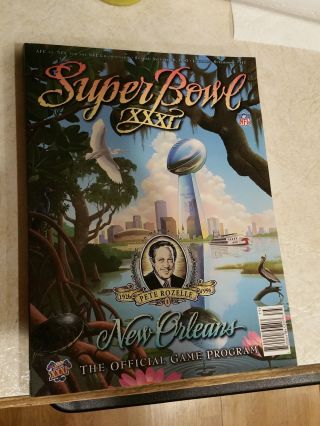 Nfl Bowl Xxxi 31 Game Program Green Bay Packers England Patriots Favre