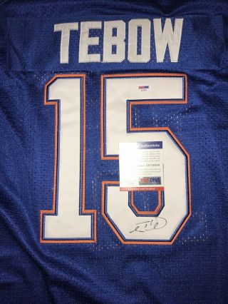 Tim Tebow Autograph Florida Gators Jersey Psa/dna Authenticated Signed