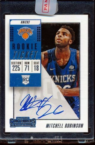 2018 - 19 Panini Contenders Rookie Ticket 129 Mitchell Robinson Rc Auto