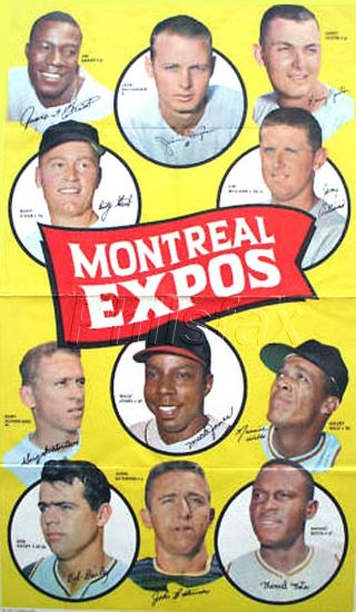 1969 Montreal Expos Team Player 8 1/2 " X 11 " Color Print Poster Rusty Staub