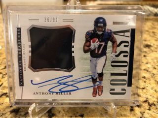 2018 National Treasures Anthony Miller Colossal Jersey Auto /99 Bears