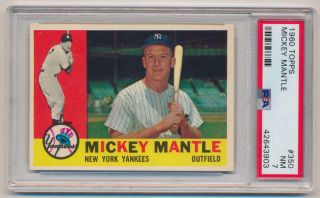 1960 Topps Mickey Mantle 350 Psa 7 Nm