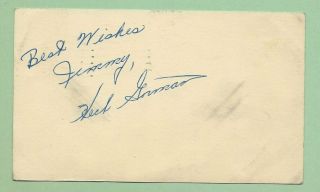 Herb Gorman Dec.  1953 Autograph Signed Usps Postcard Mlb Postmark 03 - 06 - 1952