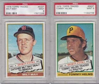 1976 Topps Traded 532t Milt May Psa 9