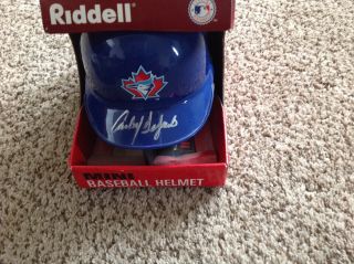 Carlos Delgado Autographed Mini Baseball Helmet
