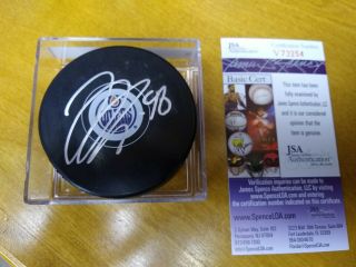 Jesse Puljujarvi Autographed Edmonton Oilers Hockey Puck - Jsa Cert