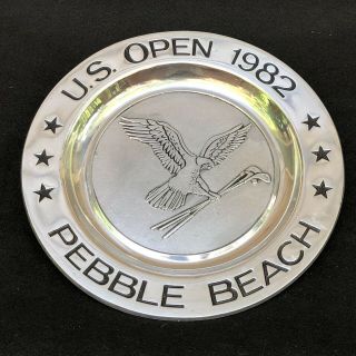 1982 U.  S.  Open Golf Championship At Pebble Beach 11” Pewter Plate By Wilton