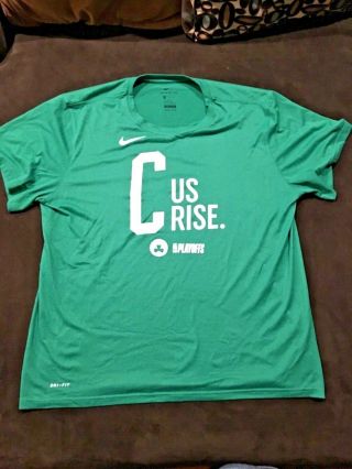 2017 - 18 Semi Ojeleye Boston Celtics Rookie Playoff Game Worn Shooting Shirt