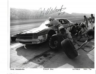 Autographed Cale Yarborough Nascar Racing Photograph