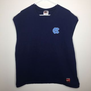 Mens Vintage Xl Nike Unc North Carolina Tarheels Sleeveless Shirt Made In Usa
